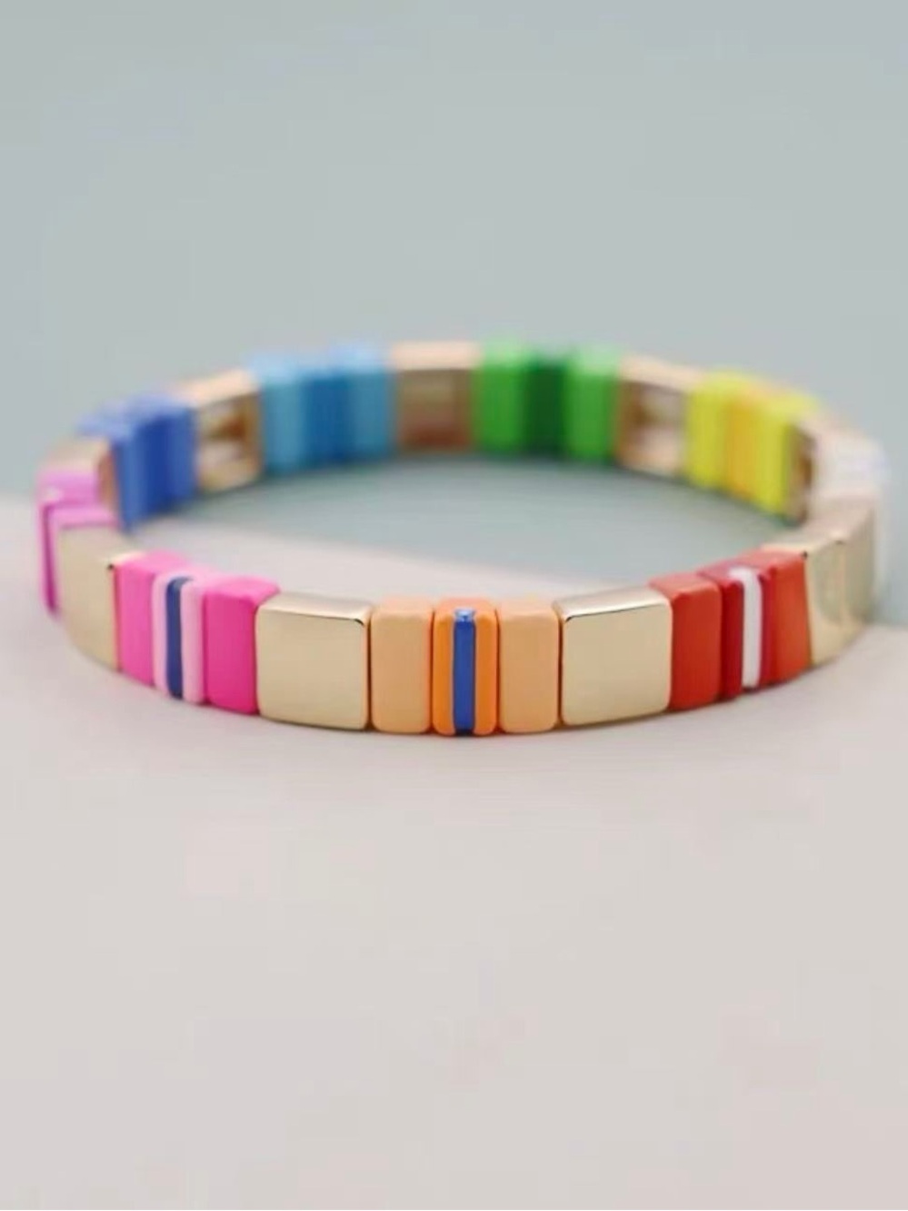 Roxanne Assoulin Rainbow Brite Bit X Bit Colorful Stretch Bracelet *NEW*